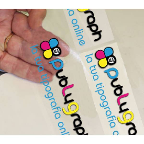 Stickers trasparenti quadrati 9,8x9,8 cm. - adesivo 109